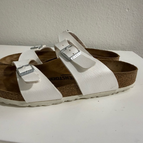 Birkenstock White Double Strap Sandals - Picture 4 of 8